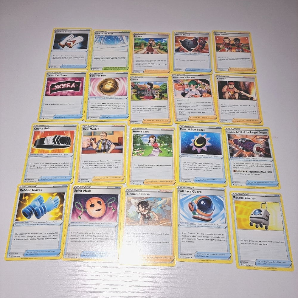 Pokemon trainer non holo card lot of 20